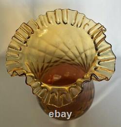 Antique New England Glass Works (NEGW) Celery Vase in Reverse Amberina