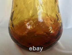 Antique New England Glass Works (NEGW) Celery Vase in Reverse Amberina