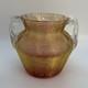 Antique Nicholas Lutz Art Glass Threaded 5 Vase With Applied Handles Victorian