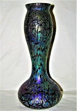 Antique Original Iridescent Loetz Vase 1900 Art Nouveau Bohemian