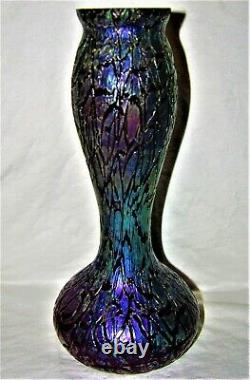 Antique Original Iridescent Loetz Vase 1900 Art Nouveau Bohemian