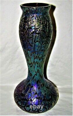 Antique Original Iridescent Loetz Vase 1900 Art Nouveau Bohemian