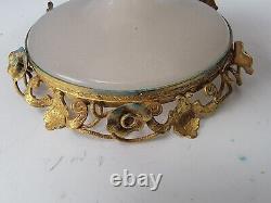 Antique Palais Royal French Ormolu Gilt Vanity Glass Compote Tazza Stand Vase