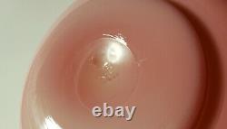 Antique Pink White Cased Victorian Art Glass Bowl Vase Hand-painted Gold Flowers