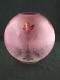 Antique Satin Glass Etched Cranberry Oil Lamp Globe Shade Art Nouveau Design