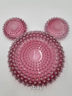 Antique Set Of 5 Bowls Hobbs Brockunier Victorian Cranberry Opalescent Hobnail Antique Set Of 5 Bowls Hobbs Brockunier Victorian Cranberry Opalescent Hobnail