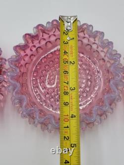 Antique Set Of 5 Bowls Hobbs Brockunier Victorian Cranberry Opalescent Hobnail Antique Set Of 5 Bowls Hobbs Brockunier Victorian Cranberry Opalescent Hobnail