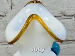 Antique Stevens and Williams Victorian Art Satin Glass Vase 8 Applied Flowers Antique Stevens and Williams Victorian Art Satin Glass Vase 8 Applied Flowers