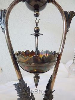 Antique Tall Silverplate Centerpiece Bowl Stand 15 Unique Victorian Classical