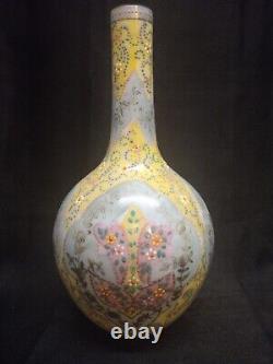 Antique Thomas Webb & Sons Moroccan Tapestry Art Glass Vase 10 Harrach