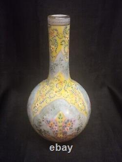 Antique Thomas Webb & Sons Moroccan Tapestry Art Glass Vase 10 Harrach