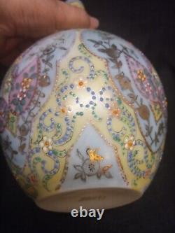 Antique Thomas Webb & Sons Moroccan Tapestry Art Glass Vase 10 Harrach