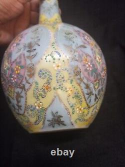 Antique Thomas Webb & Sons Moroccan Tapestry Art Glass Vase 10 Harrach