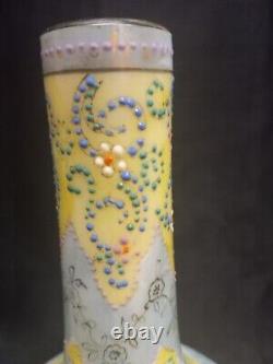 Antique Thomas Webb & Sons Moroccan Tapestry Art Glass Vase 10 Harrach