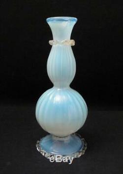 Antique Venetian Salviati Opalescent Glass Vase Italian Murano Victorian Era