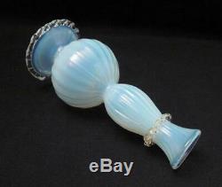 Antique Venetian Salviati Opalescent Glass Vase Italian Murano Victorian Era