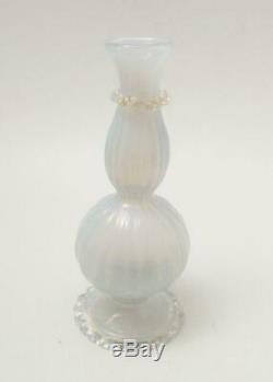 Antique Venetian Salviati Opalescent Glass Vase Italian Murano Victorian Era