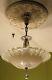 Antique Victorian Art Deco Glass Ceiling Light Fixture Chandelier