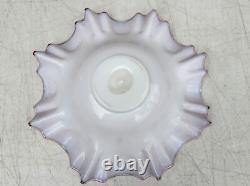 Antique Victorian Art Glass Brides Basket Bowl Cranberry 11-1/4 Mica Confetti Antique Victorian Art Glass Brides Basket Bowl Cranberry 11-1/4 Mica Confetti