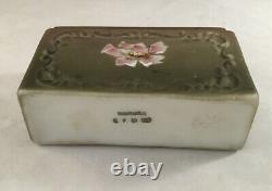 Antique Victorian Art Glass Cf Monroe Nakara Playing Card Holder Box