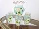 Antique Victorian Art Glass Water Lemonade Set Hand Enameled