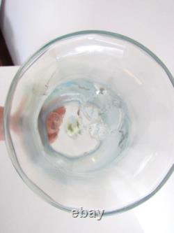 Antique Victorian Art Glass Water Lemonade Set Hand Enameled Antique Victorian Art Glass Water Lemonade Set Hand Enameled