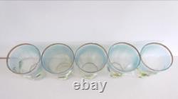 Antique Victorian Art Glass Water Lemonade Set Hand Enameled Antique Victorian Art Glass Water Lemonade Set Hand Enameled