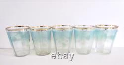 Antique Victorian Art Glass Water Lemonade Set Hand Enameled Antique Victorian Art Glass Water Lemonade Set Hand Enameled