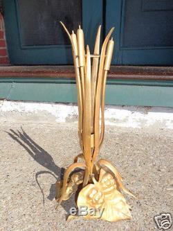 Antique Victorian Art Nouveau 20 Moser Bohemian Cranberry Trumpet Vase Bronze