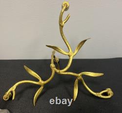 Antique Victorian Art Nouveau Gold Gilt Branch 4 Glass Epergne John Walsh Style Antique Victorian Art Nouveau Gold Gilt Branch 4 Glass Epergne John Walsh Style