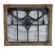 Antique Victorian Art Nouveau Leaded Stained Glass Floral Window Panel Framed