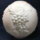 Antique Victorian Art Nouveau Satin Milk Glass Grape Globe Lamp Shade Gwtw