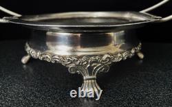 Antique Victorian Cased Glass Brides Basket and Monarch Silver Co. Holder Antique Victorian Cased Glass Brides Basket and Monarch Silver Co. Holder