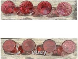 Antique Victorian Cranberry Art Tumblers Antique Victorian Cranberry Art Tumblers