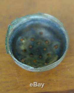 Antique Victorian End of Day Art Glass Sugar Shaker Mufineer