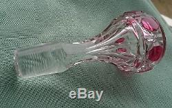 Antique Victorian French Baccarat Glass Scent Perfume Bottle Flakon