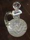 Antique Victorian Hobbs Buckeye Opalescent Zigzag Glass Cruet