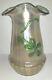 Antique Victorian Kralik Art Glass Tri-fold Rim Iridized Vase +appliques