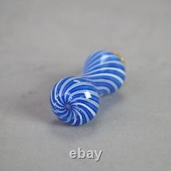 Antique Victorian Latticino Swirl Art Glass Perfume 19th C