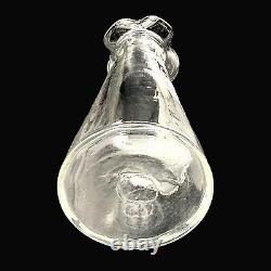 Antique Victorian Mary Gregory Optic Swirl Glass Vase Lady Long Auburn Hair