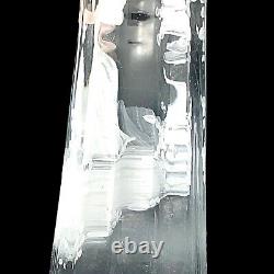 Antique Victorian Mary Gregory Optic Swirl Glass Vase Lady Long Auburn Hair