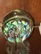 Antique Victorian Millefiori Paperweight Art Glass Concentric Flowers End Of Day