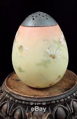 Antique Victorian Mt. Washington Pat'd Burmese Art Glass Sugar Shaker Muffineer