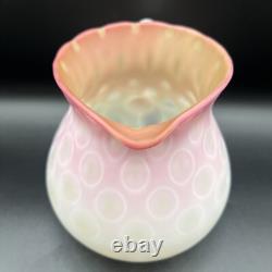 Antique Victorian Peachblow Thumbprint Art Glass Pitcher Antique Victorian Peachblow Thumbprint Art Glass Pitcher