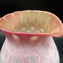 Antique Victorian Peachblow Thumbprint Art Glass Pitcher Antique Victorian Peachblow Thumbprint Art Glass Pitcher