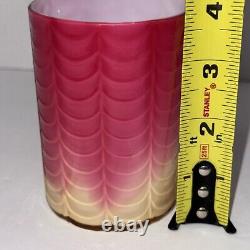 Antique Victorian Phoenix Drape Tumbler cranberry & yellow READ