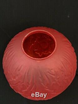 Antique Victorian Pittsburgh Poppy art glass Banquet GONE WITH THE WIND LAMP