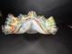 Antique Victorian Ruffled Art Glass Brides Basket Bowl