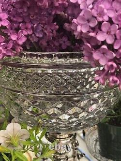 Antique Victorian Silver Plate Epergne Centerpiece with Cut Glass Center Bowl