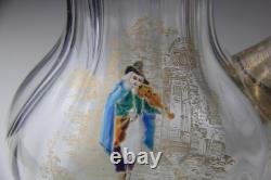 Antique Victorian Theodore Rossler Moser Style Art Glass Water Pitcher Antique Victorian Theodore Rossler Moser Style Art Glass Water Pitcher